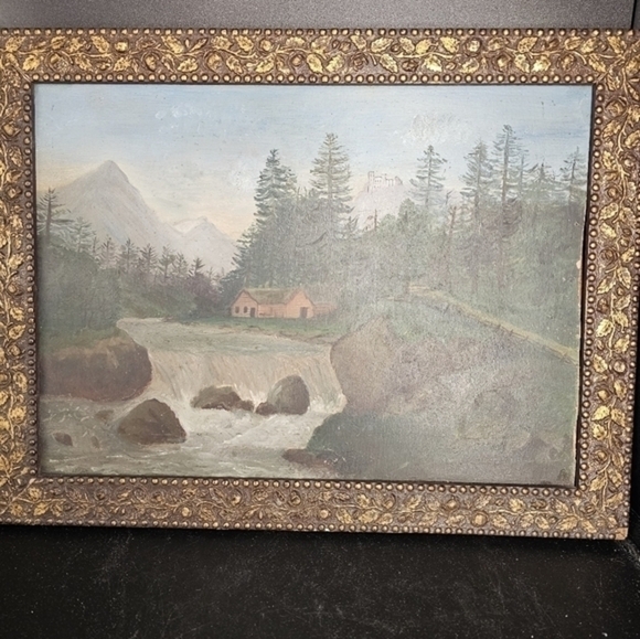 Vintage/antique landscape oil painting - Picture 6 of 13